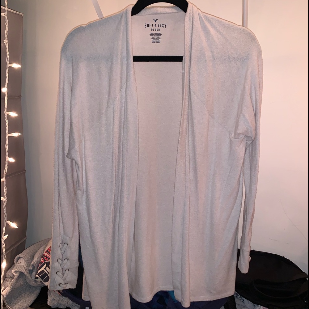 Soft Lace-up Cardigan